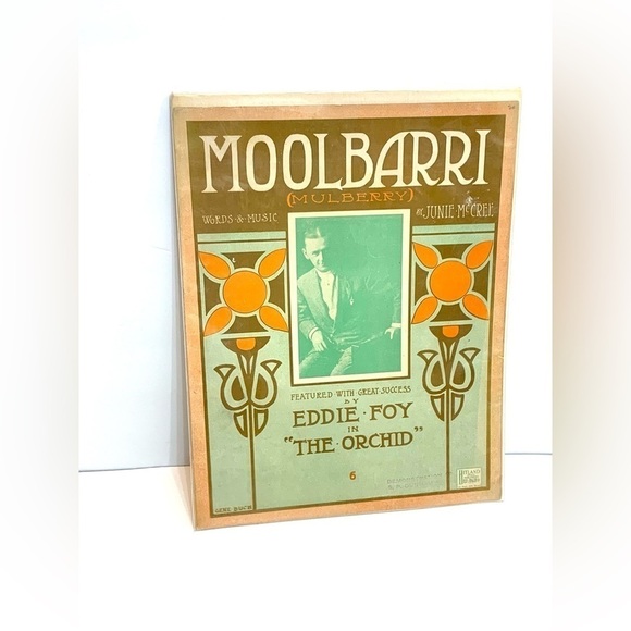 MOOLBARRI (Mulberry) 1907 EDDIE FOY Italian Dialect Piano Vintage Sheet Music - Picture 1 of 6